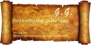 Gottschling György névjegykártya